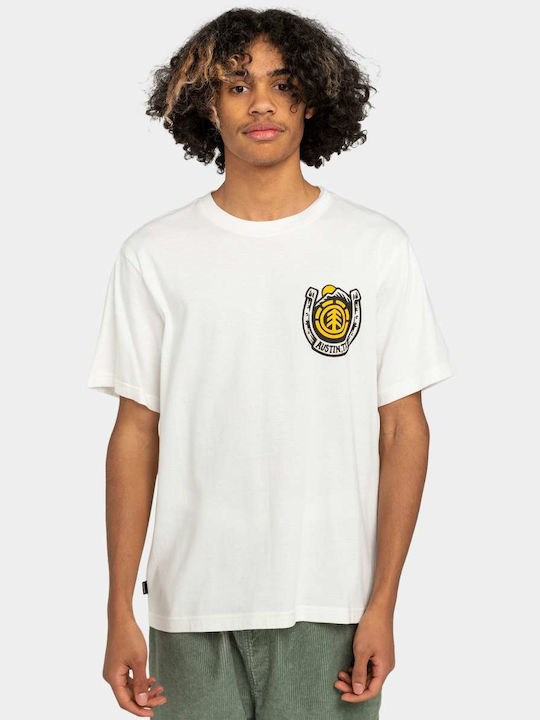 Element Ανδρικό T-shirt Κοντομάνικο Λευκό