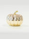 Eurolamp Illuminated Christmas Glass Figure Pumpkin Gold 17x17cm 2pcs