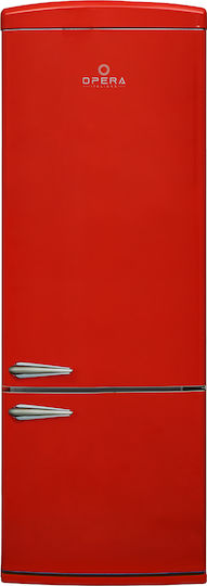 Opera Italiana Retro Combină frigorifică 472lt NoFrost Î190.1xL71xA76cm. Roșu OFRMC70R