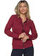 Women's Sweatshirt Jacket Hooded Burgundy