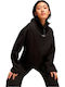 Damen Sweatshirt Kapuzen Schwarz