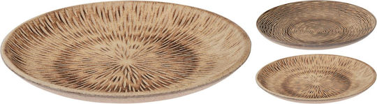 ArteLibre Teller Untiefe aus Porzellan Braun mit Durchmesser 29.5cm