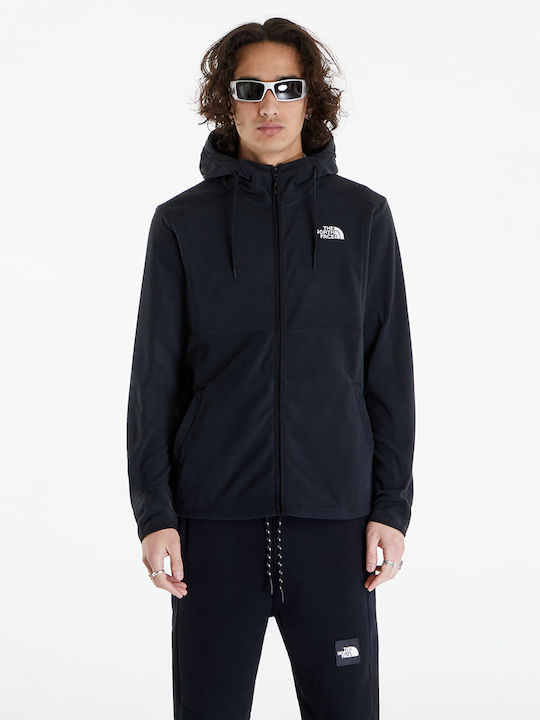 HomeSafe Herren Fleecejacke mit Kapuze Schwarz