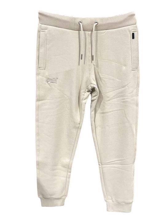 Superdry Ovin Παντελόνι Φόρμας με Λάστιχο Μπεζ