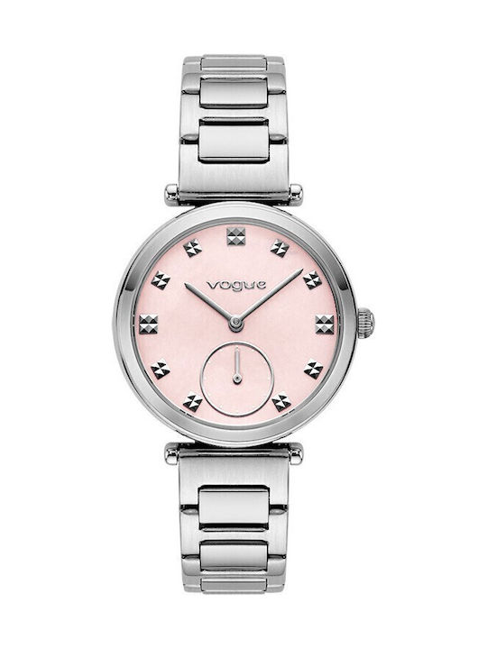 Vogue Damenuhr 35mm Batteriebetrieb mit Silber ...