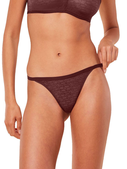 Triumph Signature Sheer Γυναικείο String Καφέ