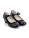 B-Soft Anatomic Pointed Toe Black Heels with Strap