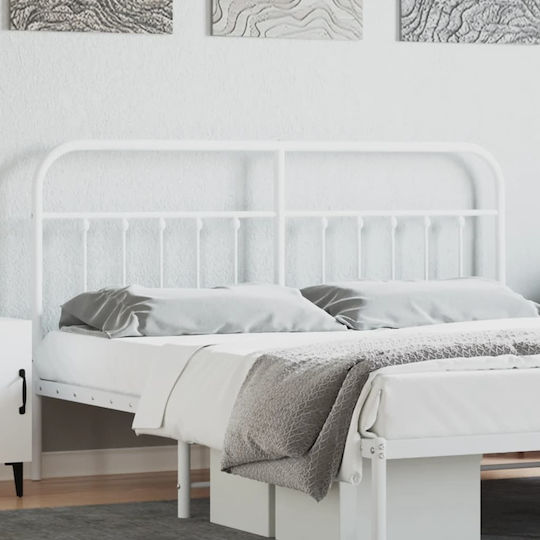 vidaXL Metallic White Bed Headboard 187x100cm