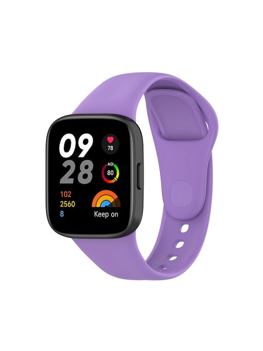 Solid Color Armband Silikon Lila (Redmi Uhr 3 Active)