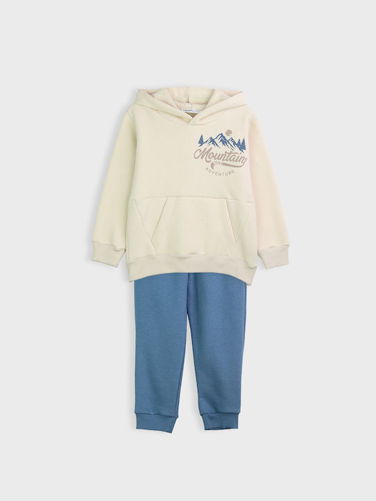 Nek Kids Wear Copilăresc Set de pantaloni de trening Bej 2buc