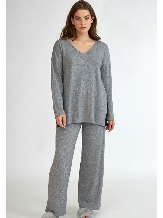 Harmony Winter Women's Pyjama Set Gray