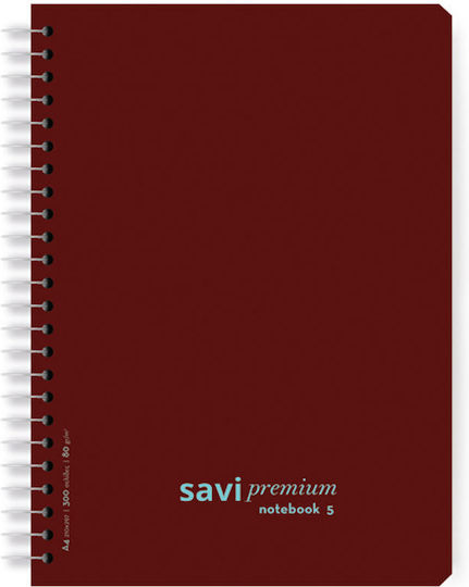 The Penwest Company Spiral Notebook Ruled A4 150 Sheets 5 Subjects Brown 1pcs