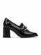 Carmela Footwear Leather Black Heels