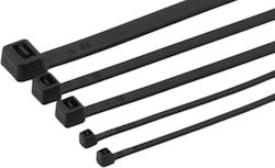 Spap Δεματικά Καλωδίων Πλαστικά 380mmx4.8mm σε Μαύρο χρώμα (100τμχ) (4100243)