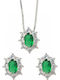 Mertzios.gr Set with Necklace & Earrings from White Gold 14K with Stones