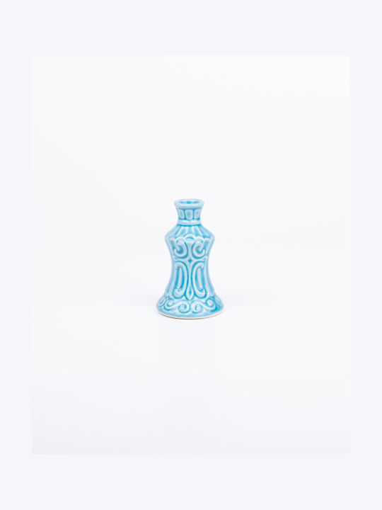Candle Holder Ceramic in Blue Color 7x4cm 1pcs