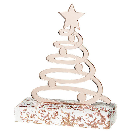 Christmas Decorative Ceramic Tree 10cm Rose Gold