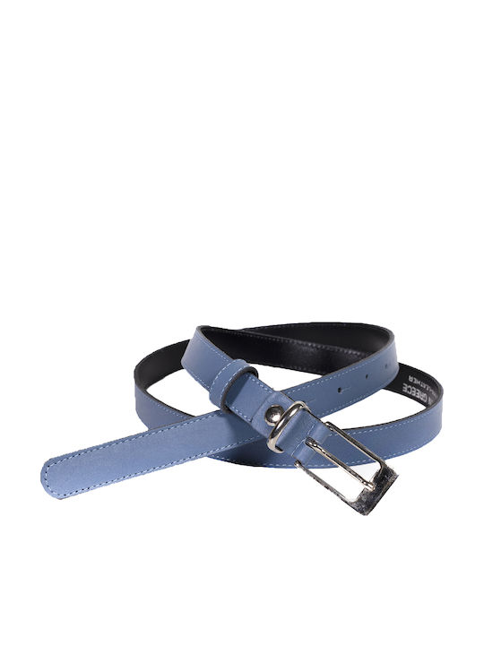 Ageridis Leather Δερμάτινη Γυναικεία Ζώνη Μπλε