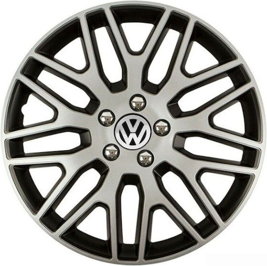 Versaco Car Hubcap Set Dakar Nc with VW Emblem 14" 4pcs Silver