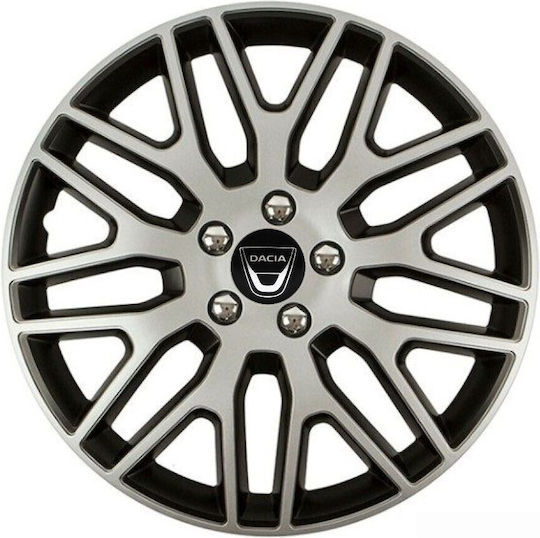 Versaco Car Hubcap Set Dakar Nc with Dacia Emblem 13" 4pcs Silver
