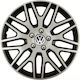 Versaco Auto Radkappen Set Dakar Nc mit Marke VW 4Stück 15" Silber/Silber