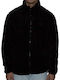 Body Action Men's Fleece Cardigan with Zipper Black