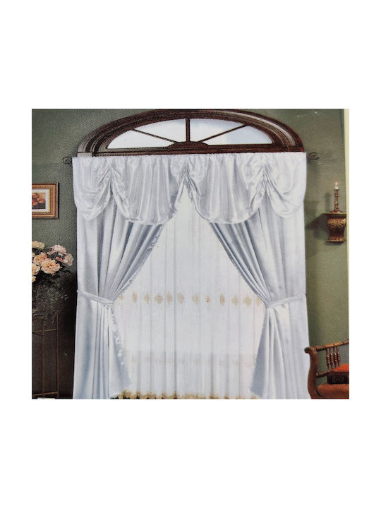 Olia Home Σετ Κουρτίνες με Τρέσα White 150x220εκ.