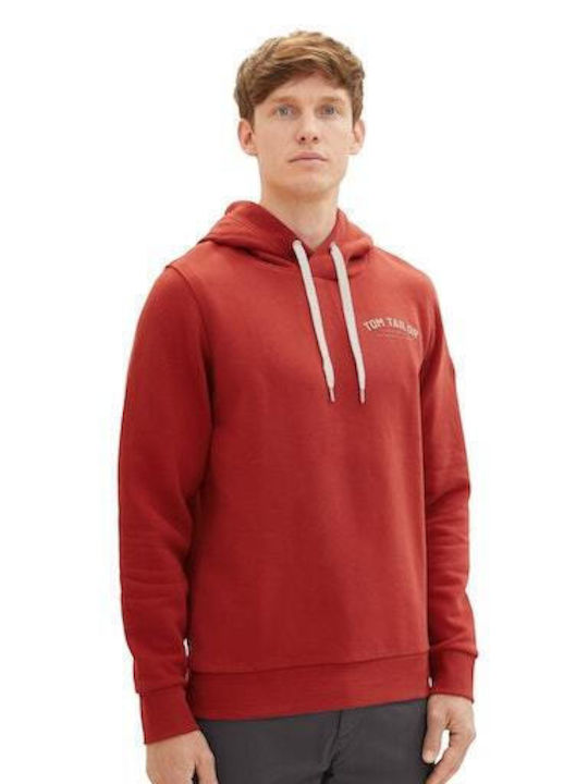 Tom Tailor Men's Sweatshirt with Hood Red