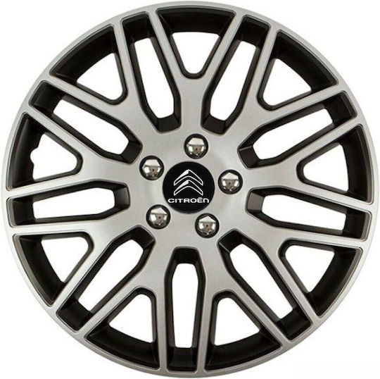 Versaco Car Hubcap Set Dakar Nc with Citroen Emblem 16" 4pcs Silver