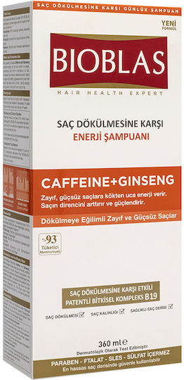 Bioblas Caffeine+ Ginseng Σαμπουάν κατά της Τριχόπτωσης 360ml