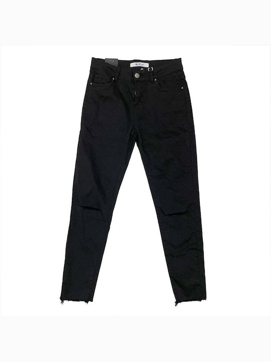 Damen Stoff Hose Schwarz
