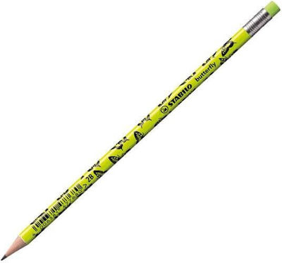 Stabilo Neon Pencil HB with Eraser Yellow