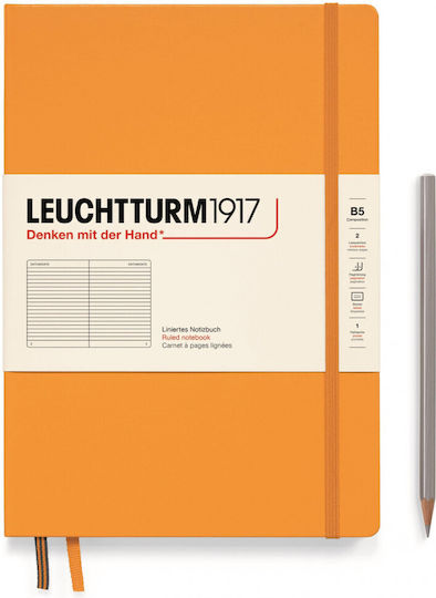 Leuchtturm1917 Compo Ruled Rising Sun 219p # Μπλοκ Σημειώσεων B5 219 Φύλλων Ριγέ με Σκληρό Εξώφυλλο Rising Sun