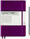 Leuchtturm1917 Med Ruled Port Μπλοκ Σημειώσεων A5 251 Φύλλων Ριγέ με Σκληρό Εξώφυλλο Μωβ