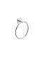 Gedy Single Wall-Mounted Bathroom Ring Inox Silver