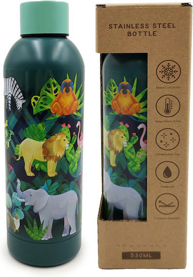 Puckator Flasche Thermosflasche Rostfreier Stahl 530ml Schwarz