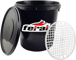 Feral Πλαστικός Κάδος Απορριμμάτων 18lt Μαύρος