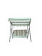 Garten & Veranda Schaukel mit Basis 2 Sitze Metallisch Grün L172xB110xH154cm