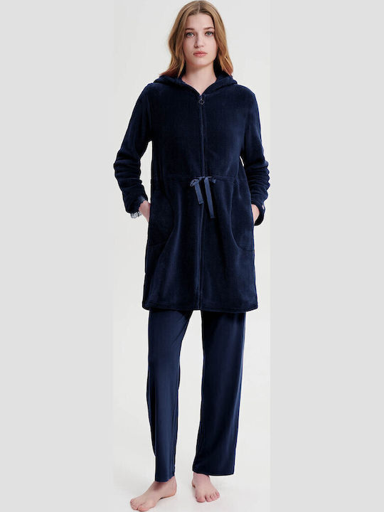 Vamp Winter Damen Robe Blau
