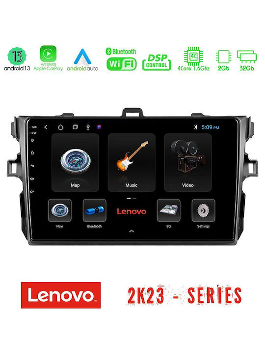 Lenovo Sistem Audio Auto pentru Toyota Corolla 2007-2012 (WiFi/GPS) cu Ecran Tactil 9"