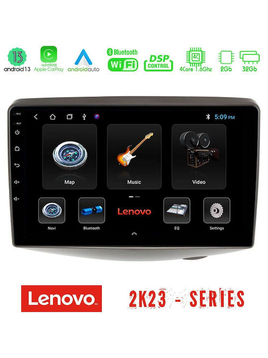 Lenovo Ηχοσύστημα Αυτοκινήτου για Toyota Yaris με Οθόνη Αφής 9"