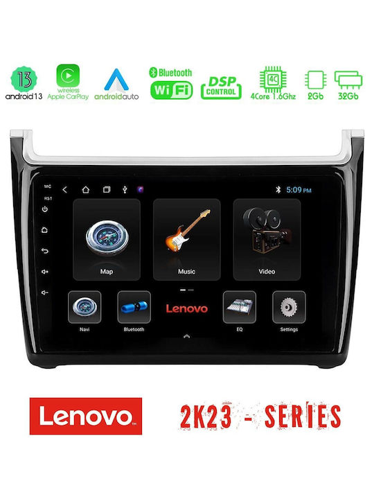 Lenovo Sistem Audio Auto pentru Volkswagen Polo 2014-2017 (WiFi/GPS) cu Ecran Tactil 9"