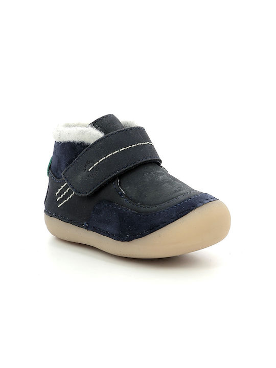 Kickers Kids Suede Boots Blue