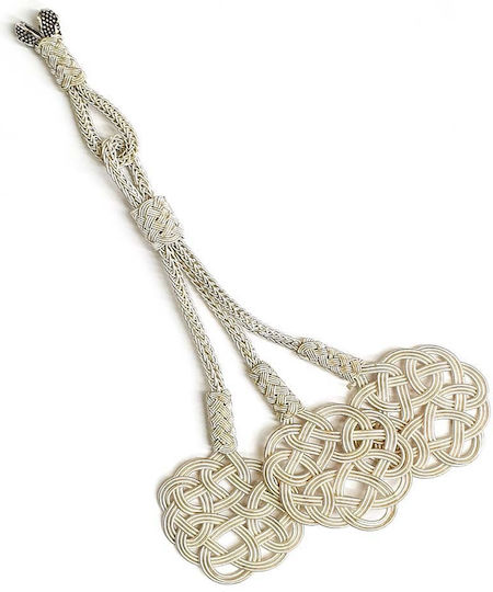 Roloi Komboloi Worry Beads with Tassel Silver 13cm