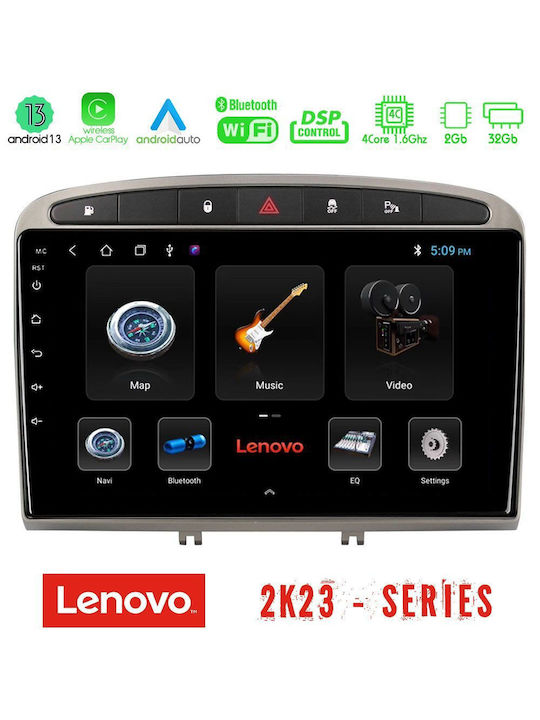 Lenovo Ηχοσύστημα Αυτοκινήτου για Peugeot (Bluetooth/WiFi/GPS)