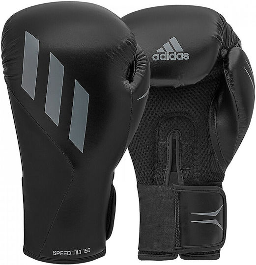 adidas Speed Tilt 150 Γάντια Πυγμαχίας από Συνθετικό Δέρμα για Αγώνα Μαύρα