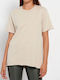 Funky Buddha Damen T-shirt Beige