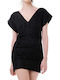 Sommer Mini Abendkleid Schwarz