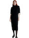 Tommy Hilfiger Midi Kleid Schwarz