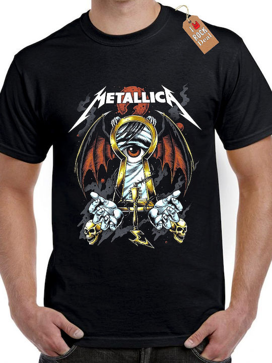 Rock Deal Metallica T-shirt Μαύρο Βαμβακερό